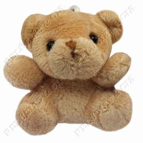 50 Lembrancinha Mini Chaveiro de Pelúcia Urso Marrom ou Creme - 6cm