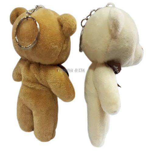 Mini Chaveiro Ursinho Baby de Pelúcia em Pé 12cm - Jogo De 12pçs