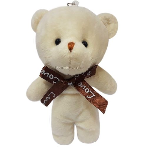 Mini Chaveiro Ursinho Baby de Pelúcia em Pé 12cm - Jogo De 12pçs