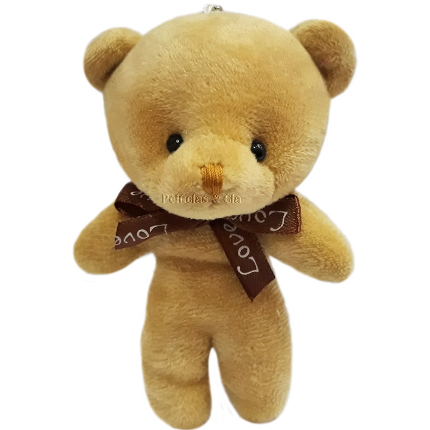 Mini Chaveiro Ursinho Baby de Pelúcia em Pé 12cm - Jogo De 12pçs