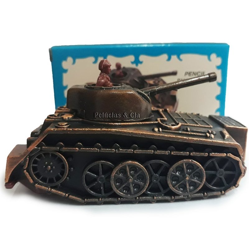 Apontador De Metal - Modelo Tanque De Guerra E Soldado 9642